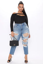 Load image into Gallery viewer, FASHION NOVA A REAL LIFE DREAM HIGH RISE JEANS IN MEDIUM BLUE WASH DENIM
