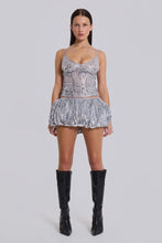 Load image into Gallery viewer, JADED COSMIC SEQUIN PUFFBALL MICRO SKIRT
