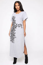 Load image into Gallery viewer, FASHION NOVA SEND ME YOUR LOCATION MAXI DRESS IN HEATHER GREY
