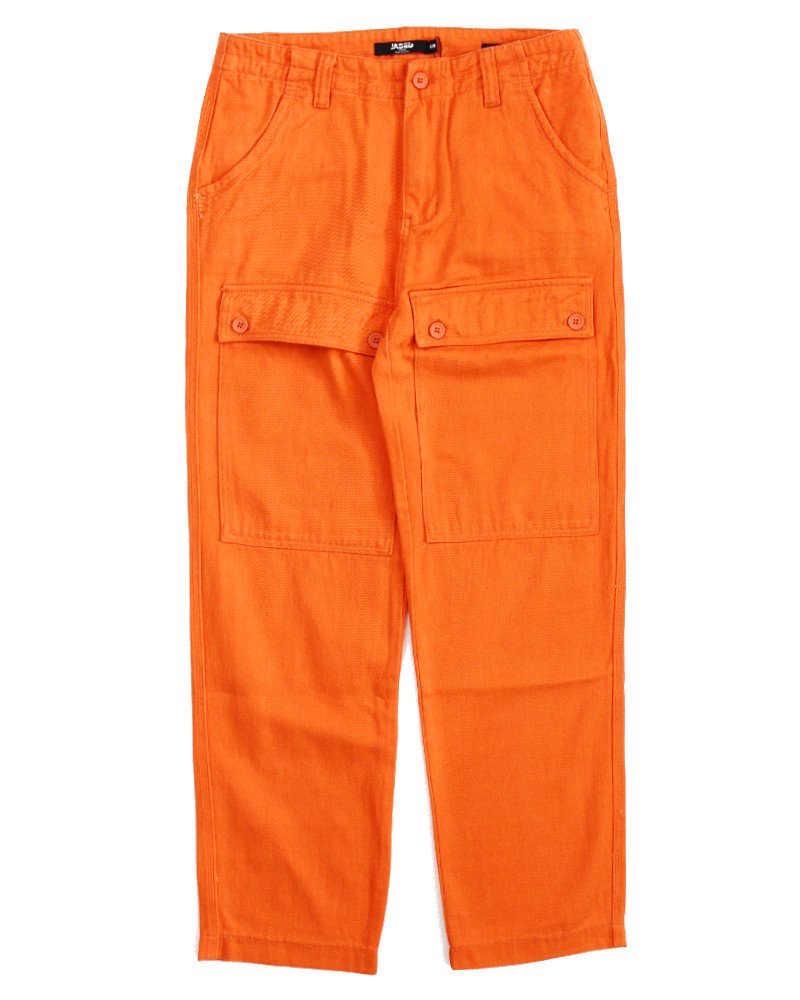 JADED LONDON - MAN TWILL CARGO PANTS IN ORANGE