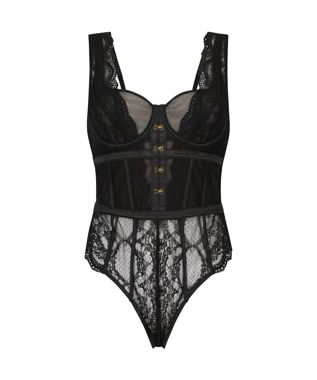 HUNKEMOLLER FLEUR BODY NYAKIM IN BLACK