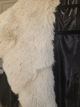 Load image into Gallery viewer, MISSGUIDED KYLE BYBEL COLLECTION FAUX LEATHER COAT WITH FUR TRIM
