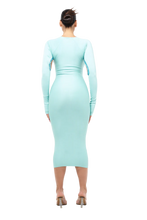 Load image into Gallery viewer, COUCOO NECKER DRESS - AQUA
