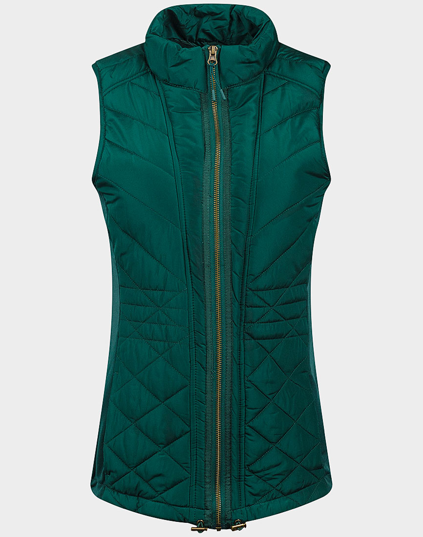 LADIES JERSEY PANEL QUILTED GILET