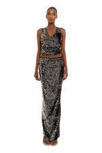 Load image into Gallery viewer, COUCOO BIAFO SKIRT IN PECAN PAILLETTE
