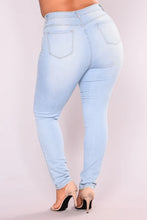 Load image into Gallery viewer, FASHION NOVA TEMPE DISTRESSED JEANS IN LIGHT WASH
