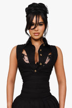 Load image into Gallery viewer, FUJI WRAP SHIRT IN SATIN BLACK
