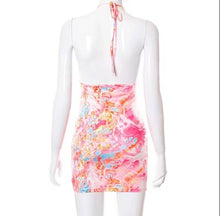 Load image into Gallery viewer, MARBLE HOT PINK MINI DRESS

