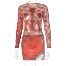 Load image into Gallery viewer, CONTOUR 2-PIECE CO-ORD SET IN PURPLE OR ORANGE
