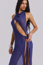 Load image into Gallery viewer, JADED ECLIPSE BACKLESS ASYMMETRIC DRESS IN PURPLE
