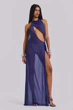 Load image into Gallery viewer, JADED ECLIPSE BACKLESS ASYMMETRIC DRESS IN PURPLE
