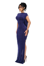 Load image into Gallery viewer, COUCOO AVARA BACKLESS MAXI DRESS IN MIDNIGHT ACHE
