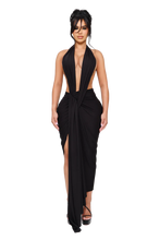 Load image into Gallery viewer, THE COUCOO DIONE HALTER MIDI DRESS IN ICE MILK
