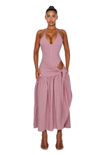 Load image into Gallery viewer, COUCOO ATACAMA DRESS IN SAILOR / HOT HIBISCUS / CRUSHED ICE/ FRESH BREATH / SATIN BLACK
