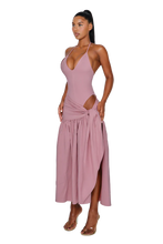 Load image into Gallery viewer, COUCOO ATACAMA DRESS IN SAILOR / HOT HIBISCUS / CRUSHED ICE/ FRESH BREATH / SATIN BLACK
