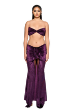 Load image into Gallery viewer, COUCOO KWAI TOP &amp; SKIRT SET IN TARMAC/AUBEGINE
