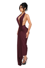 Load image into Gallery viewer, THE COUCOO DIONE HALTER MIDI DRESS IN ICE MILK
