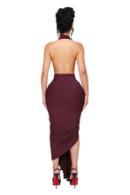 Load image into Gallery viewer, THE COUCOO DIONE HALTER MIDI DRESS IN ICE MILK
