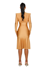 Load image into Gallery viewer, COUCOO LANAI DRESS IN ROMAN COIN / CHEETAH
