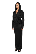 Load image into Gallery viewer, GINZA DRESS - SATIN BLACK
