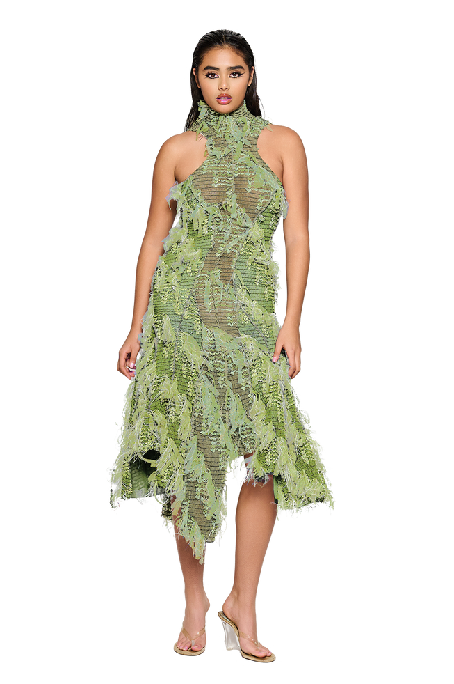COUCOO KHAO DRESS - MOSS GREEN