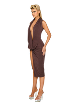 Load image into Gallery viewer, COUCOO KINA DRESS IN RASPBERRY COULIS / SMOKED AUBERSHINE
