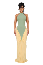 Load image into Gallery viewer, ORA MAXI DRESS IN BLACK &amp; WHITE / SERPENT CREAM

