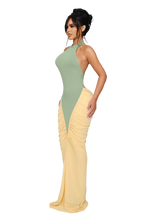 Load image into Gallery viewer, ORA MAXI DRESS IN BLACK &amp; WHITE / SERPENT CREAM
