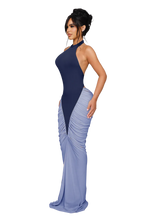 Load image into Gallery viewer, ORA MAXI DRESS IN BLACK &amp; WHITE / SERPENT CREAM
