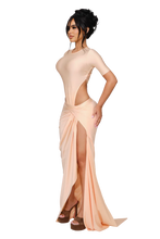 Load image into Gallery viewer, COUCOO KORRA SKIRT IN GLASS PULSE/ PEACH STATIC
