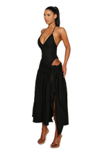 Load image into Gallery viewer, COUCOO ATACAMA DRESS IN SAILOR / HOT HIBISCUS / CRUSHED ICE/ FRESH BREATH / SATIN BLACK
