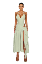 Load image into Gallery viewer, COUCOO ATACAMA DRESS IN SAILOR / HOT HIBISCUS / CRUSHED ICE/ FRESH BREATH / SATIN BLACK
