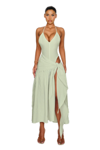 Load image into Gallery viewer, COUCOO ATACAMA DRESS IN SAILOR / HOT HIBISCUS / CRUSHED ICE/ FRESH BREATH / SATIN BLACK

