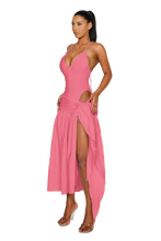 Load image into Gallery viewer, COUCOO ATACAMA DRESS IN SAILOR / HOT HIBISCUS / CRUSHED ICE/ FRESH BREATH / SATIN BLACK
