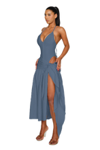 Load image into Gallery viewer, COUCOO ATACAMA DRESS IN SAILOR / HOT HIBISCUS / CRUSHED ICE/ FRESH BREATH / SATIN BLACK
