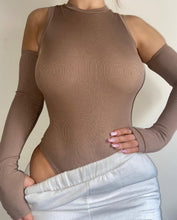 Load image into Gallery viewer, RIBBED BODYSUIT WITH SLEEVES
