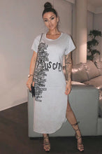 Load image into Gallery viewer, FASHION NOVA SEND ME YOUR LOCATION MAXI DRESS IN HEATHER GREY
