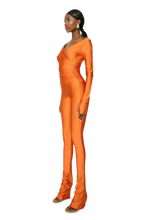 Load image into Gallery viewer, COUCOO LONG SLEEVED TOP IN MANGO PULP
