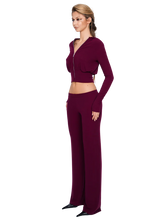 Load image into Gallery viewer, COUCOO PORDENA RIBBED TROUSER IN MERLOT
