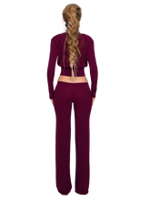 Load image into Gallery viewer, COUCOO PORDENA RIBBED TROUSER IN MERLOT
