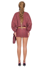 Load image into Gallery viewer, COUCOO MERANO TWEED BOMBER JACKET - FLECKED ROUGE
