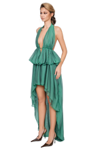 Load image into Gallery viewer, BOLZANO HALTER DRESS - MOSS MIST/SHADOW SAGE
