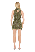 Load image into Gallery viewer, KAIA MINI DRESS IN MOSS GREEN
