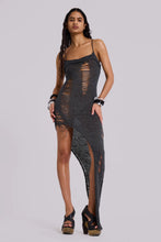 Load image into Gallery viewer, JADED ZILA ASYMMETRIC DISTRESSED KNIT DRESS
