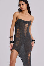 Load image into Gallery viewer, JADED ZILA ASYMMETRIC DISTRESSED KNIT DRESS
