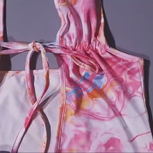 Load and play video in Gallery viewer, MARBLE HOT PINK MINI DRESS
