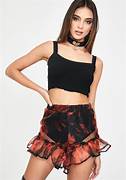 Load image into Gallery viewer, JADED LONDON FRILL EDGE SHORTS IN TIE DYE ORGANZA CO-ORD SET
