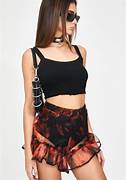 Load image into Gallery viewer, JADED LONDON FRILL EDGE SHORTS IN TIE DYE ORGANZA CO-ORD SET
