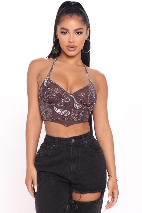 FASHION NOVA 'INTO THE WILD WEST' MESH CORSET