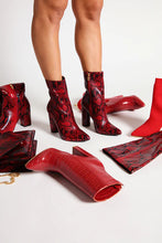 Load image into Gallery viewer, FASHION NOVA MIDNIGHT LOVER BOOTS IN RED
